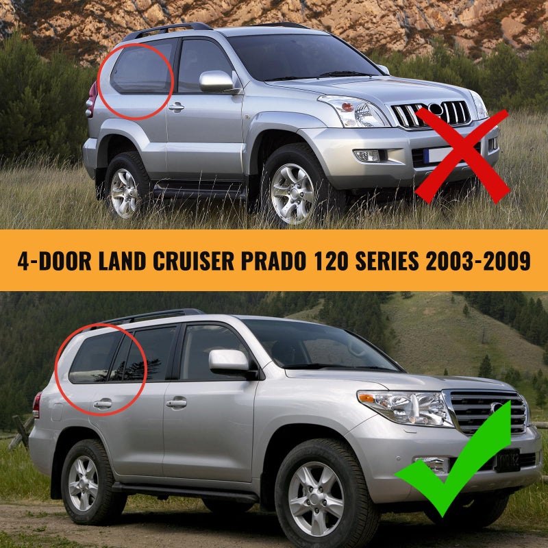 GZYF 4PCS Weatherstrip Window Moulding Trim Seal Belt Weather Stripping for Toyota Land Cruiser Prado 120 Series 2003-2009 / for Lexus GX470 2003-2009,75711-60061,75712-60061,75721-60061,75722-60061 - Image 2